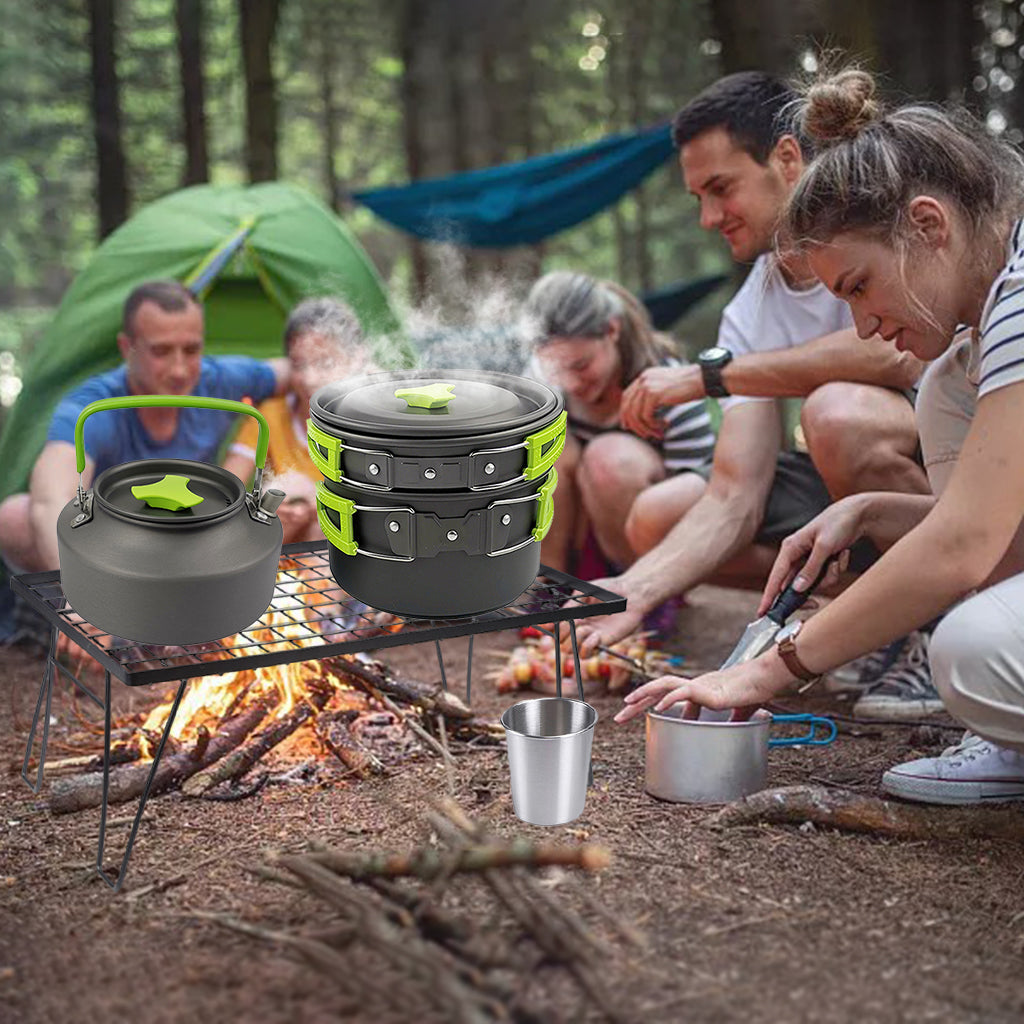 "Kit de Cuisine Portable pour Camping En Aluminium Léger"